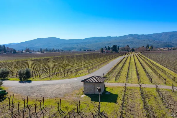 a view of a lake with a outdoor space
