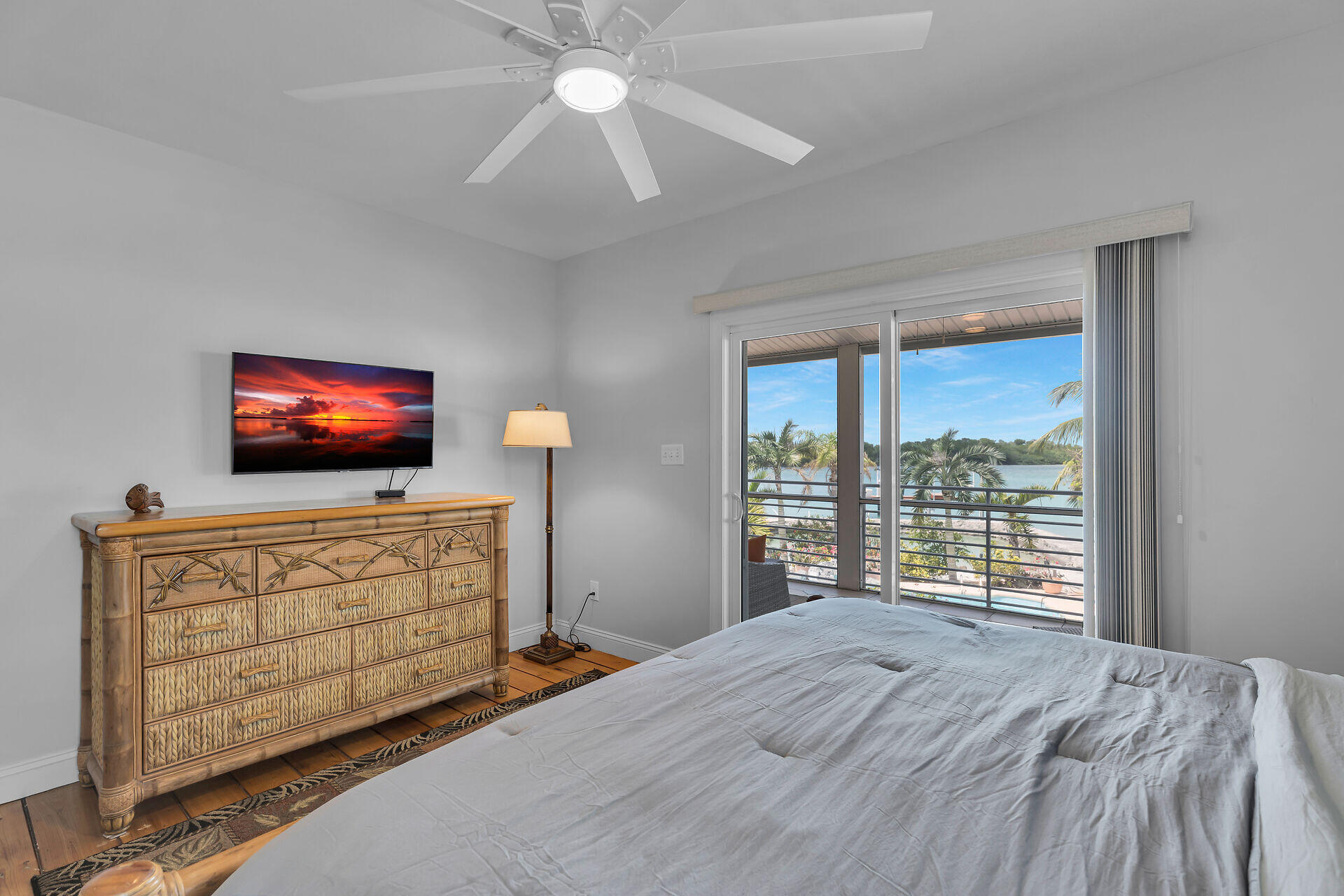 412 122nd Street Marathon, FL 33050 - Photo 11 of 43 a bedroom with a bed and a flat screen tv