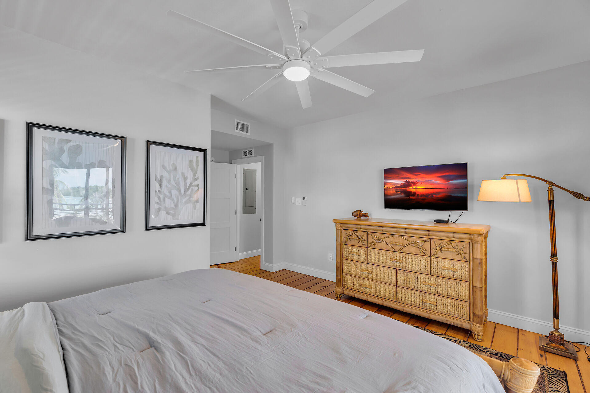 412 122nd Street Marathon, FL 33050 - Photo 12 of 43 a bedroom with a bed and a television