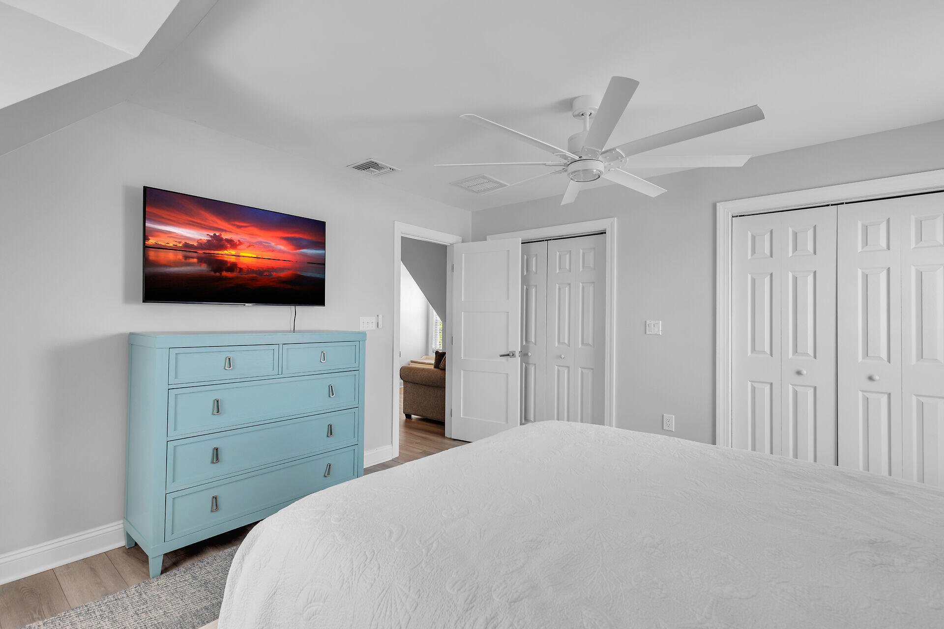 412 122nd Street Marathon, FL 33050 - Photo 19 of 43 a bedroom with a bed and a flat screen tv