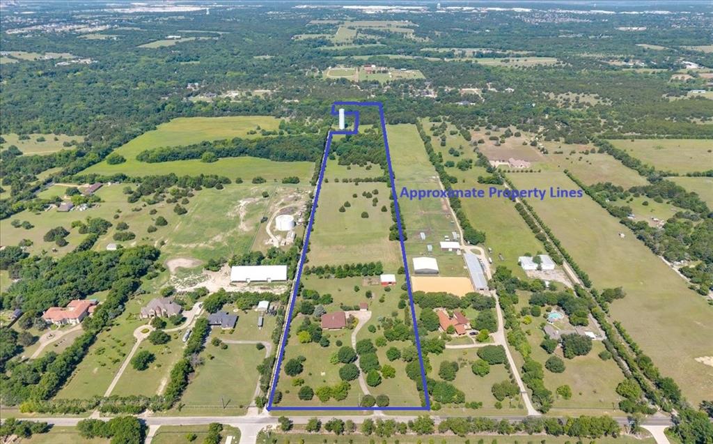 1900 South Duncanville Road Red Oak, TX 75154 - Photo 2 of 39 Aerial view with approximate boundary lines.
