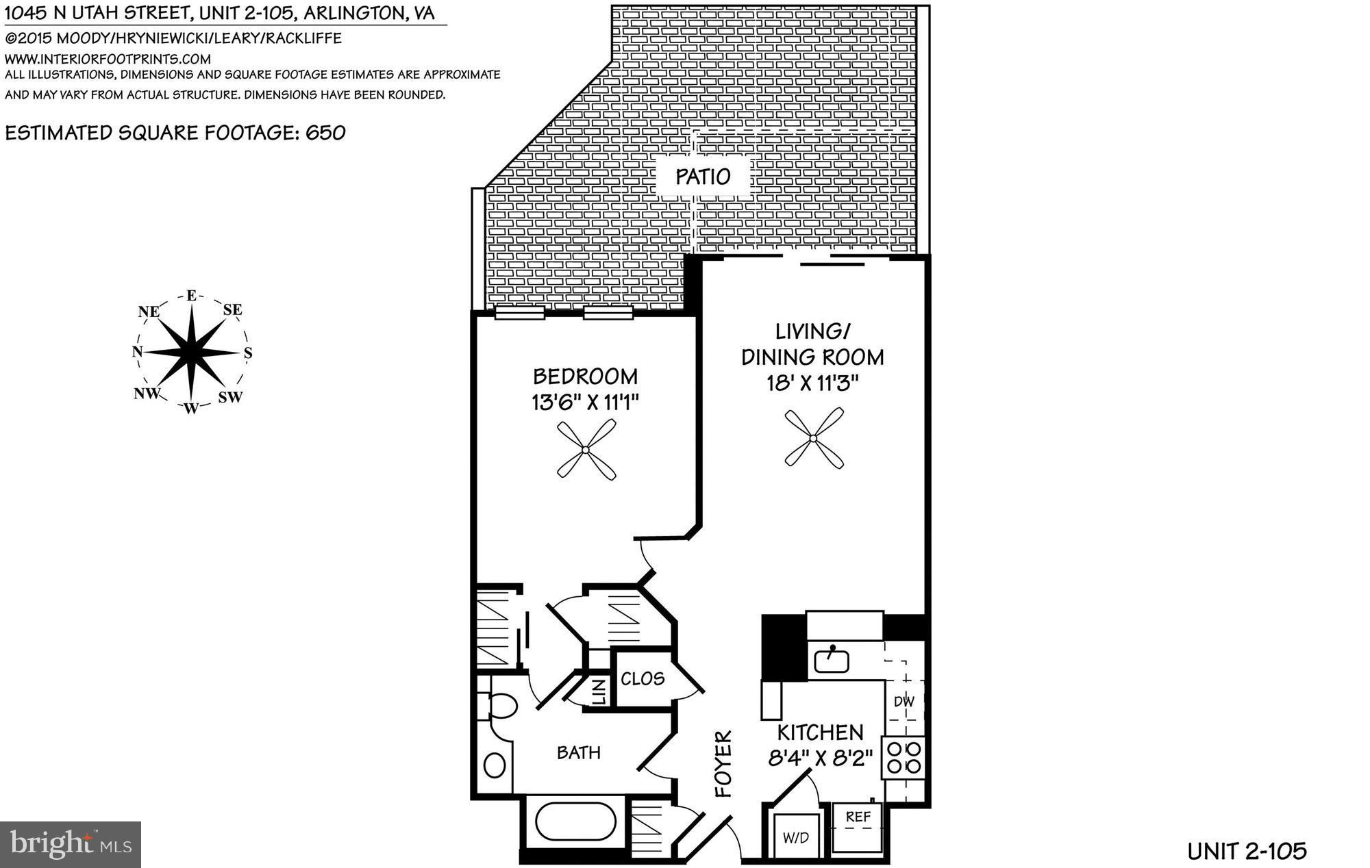 1045 North Utah Street, Unit 2105 Arlington, VA 22201 - Photo 15 of 15 Floor Plan
