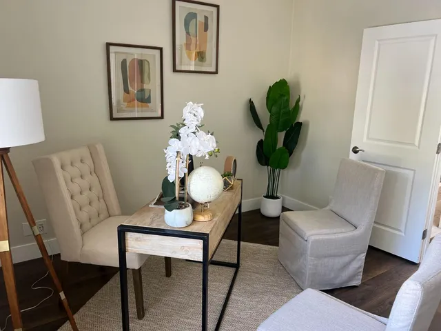 a room with furniture and a window