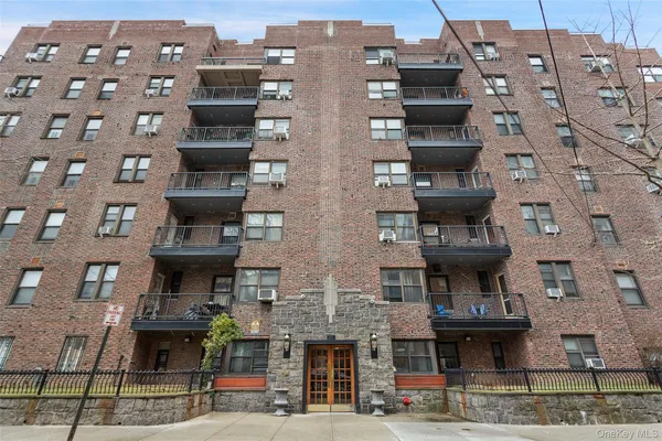 a front view of a building