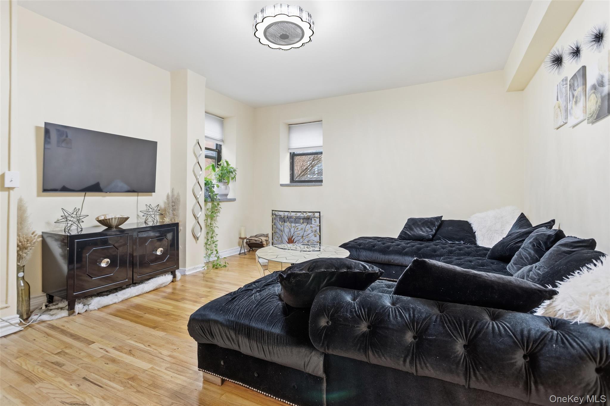 30 Clinton Place, Unit LB New Rochelle, NY 10801 - Photo 6 of 17 a living room with furniture and a flat screen tv