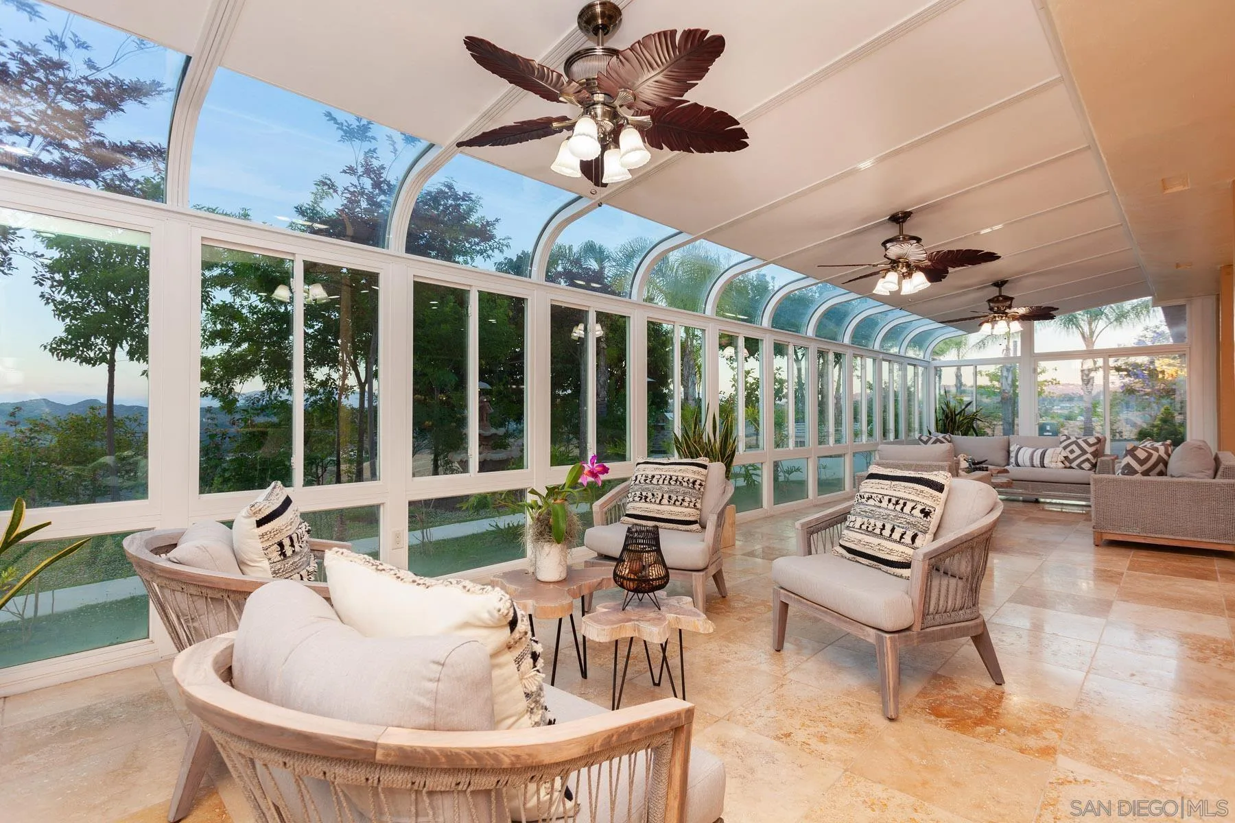 29314 Twin Oaks Valley Road Vista, CA 92084 - Photo 42 of 74 a balcony with furniture and a large window