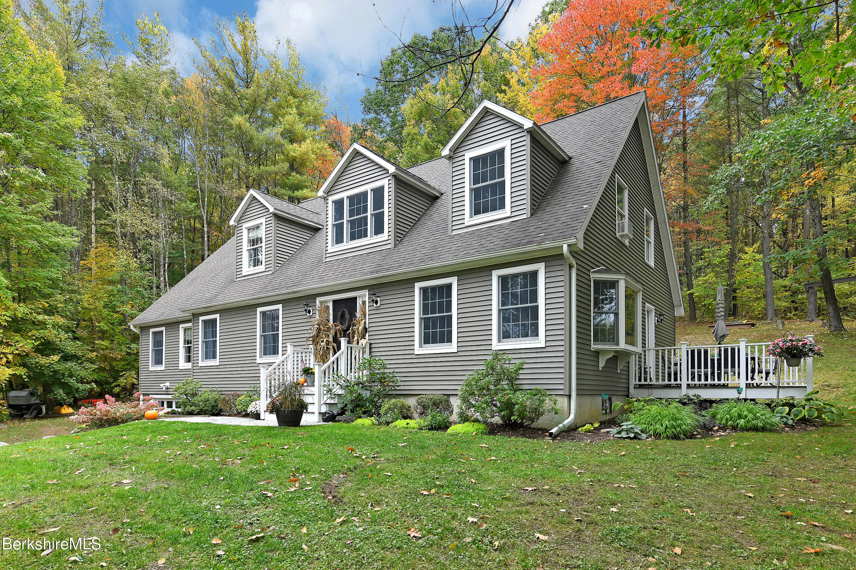 3 Ridge Street Tyringham, MA 01238 - Photo 2 of 38 a front view of a house with a garden