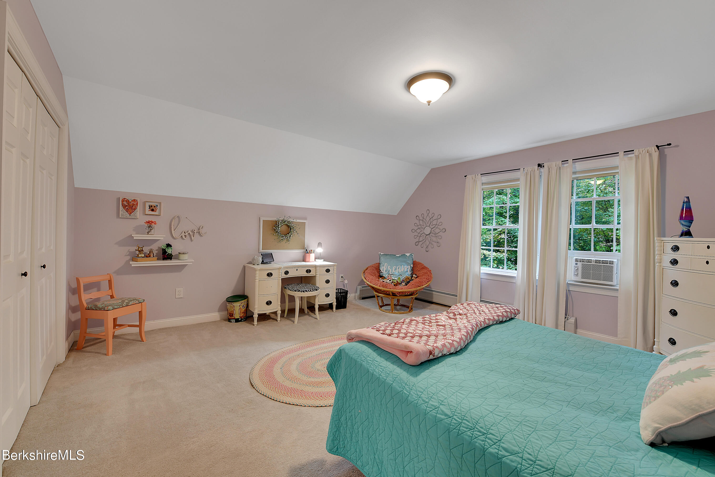 3 Ridge Street Tyringham, MA 01238 - Photo 27 of 38 a bedroom with furniture and a large window