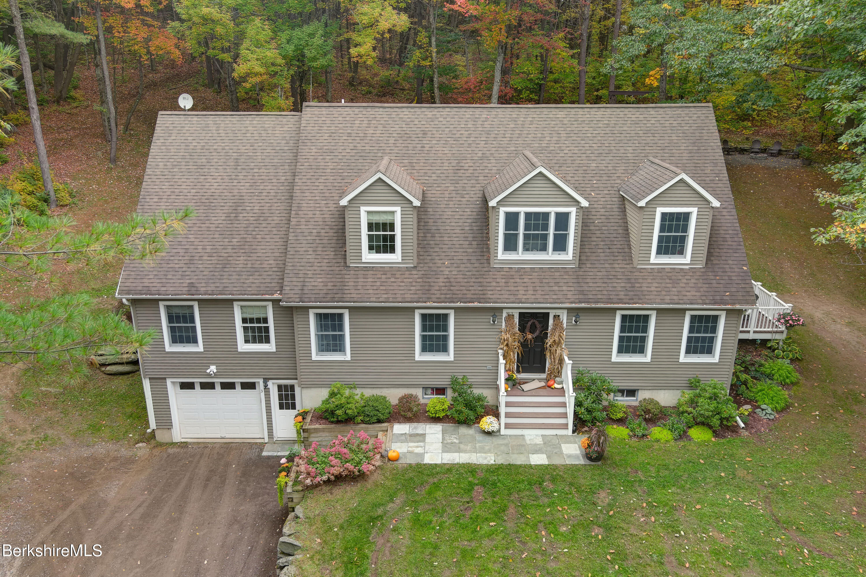 3 Ridge Street Tyringham, MA 01238 - Photo 36 of 38 front view of a house with a yard