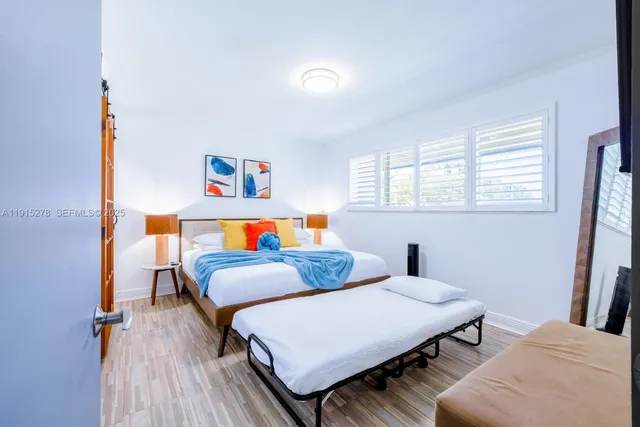 a room with furniture and a window