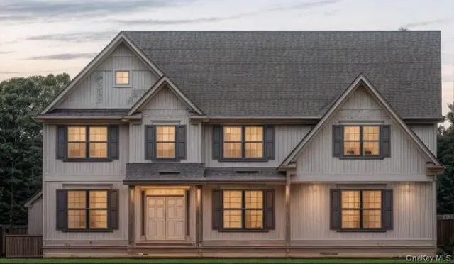 a front view of a house