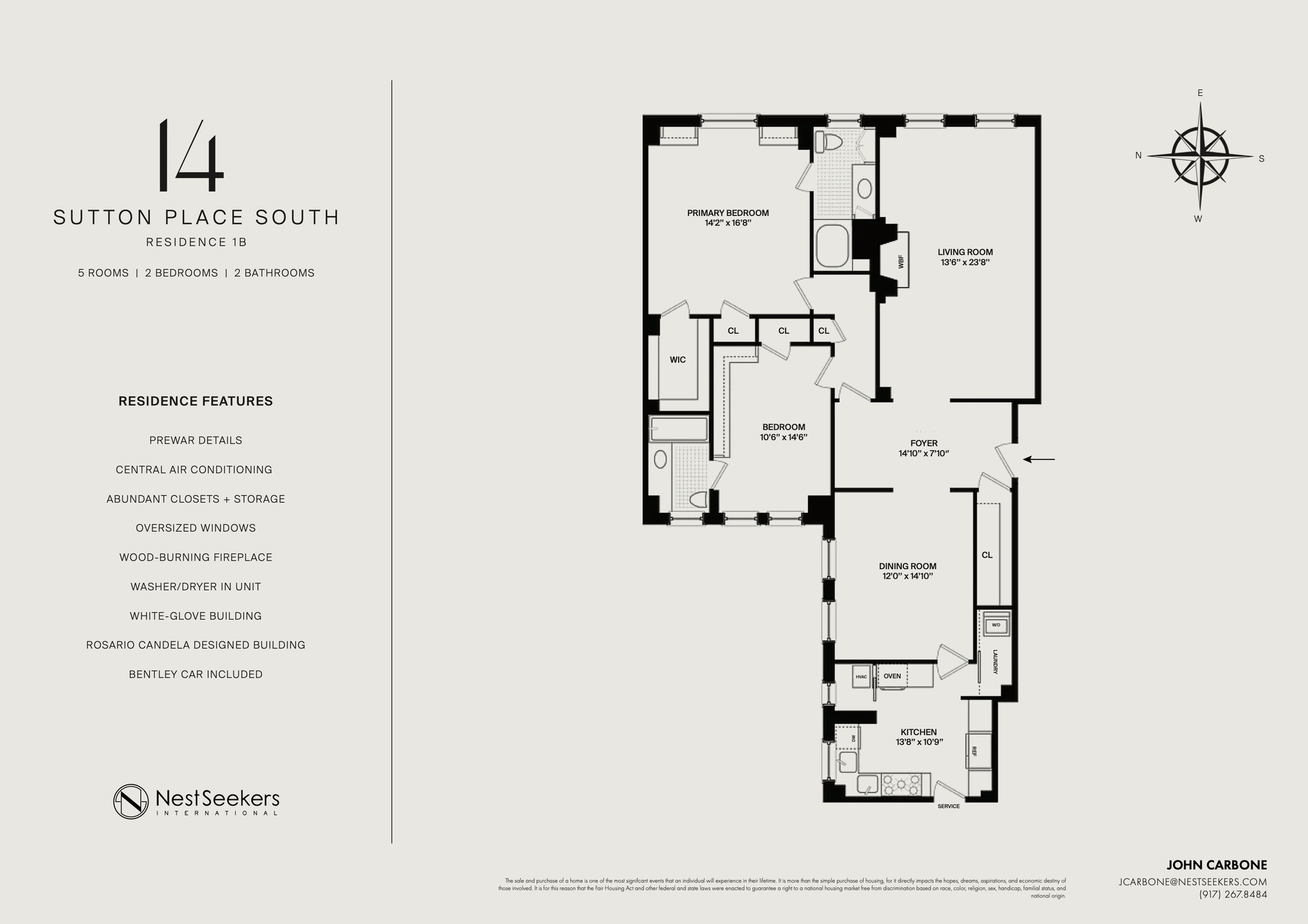 14 Sutton Place South, Unit 1B Manhattan, NY 10022 - Photo 17 of 17