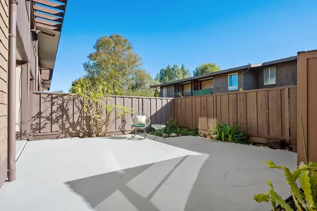 a backyard of a house