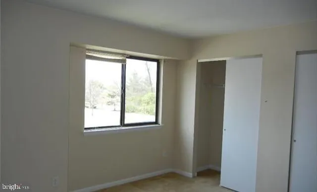 an empty room with a window