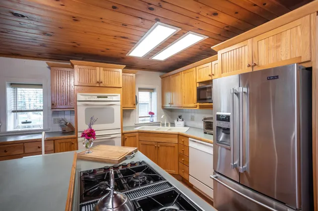 a outdoor living room with furniture and a potted plant