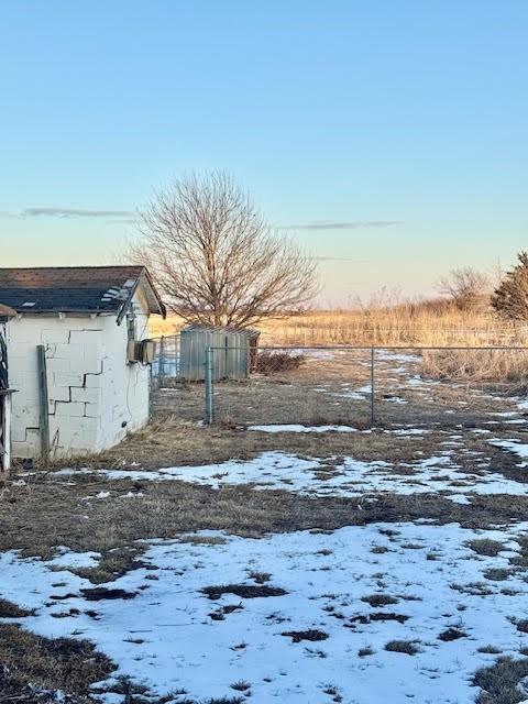 1601 Peterson Road South Iowa Park, TX 76367 - Photo 12 of 13 a view of a dry yard with wooden fence