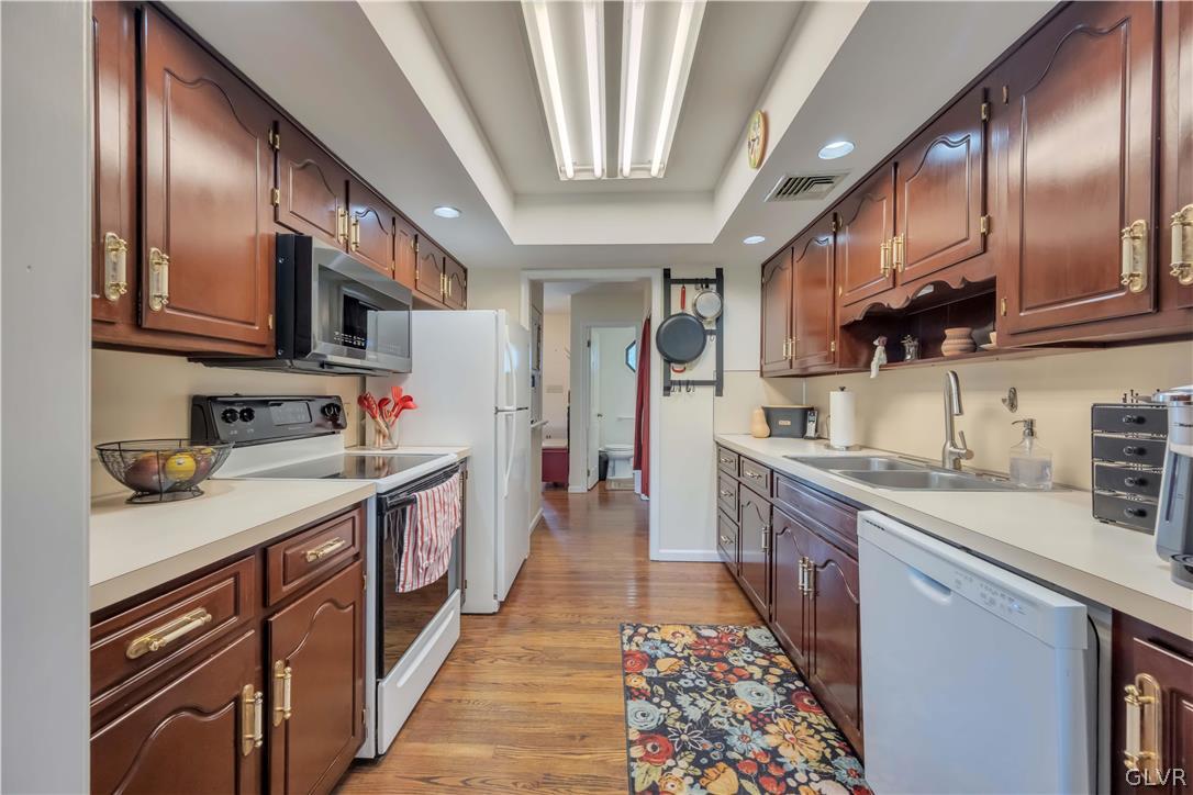 1728 Butztown Road, Unit A3 Bethlehem, PA 18017 - Photo 8 of 29 Galley Kitchen w/Newer Fridge & Microwave