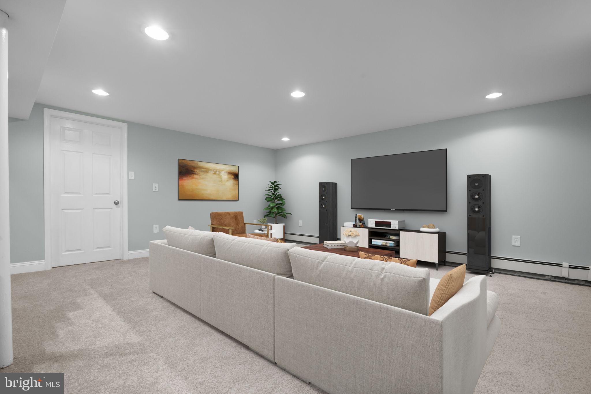 1708 Madeira Avenue Jenkintown, PA 19046 - Photo 44 of 63 a living room with furniture and a flat screen tv