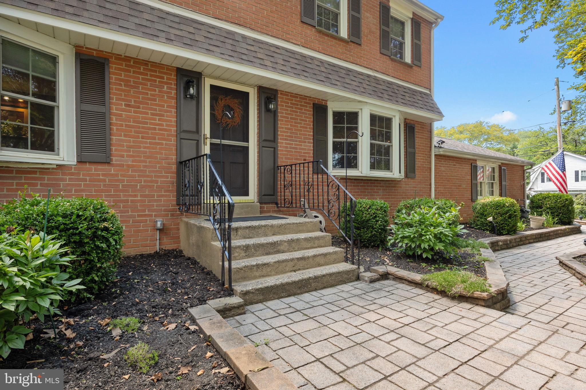 1708 Madeira Avenue Jenkintown, PA 19046 - Photo 5 of 63 Charming brick facade with inviting entrance.