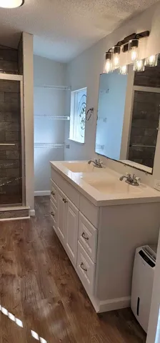 a utility room with cabinets