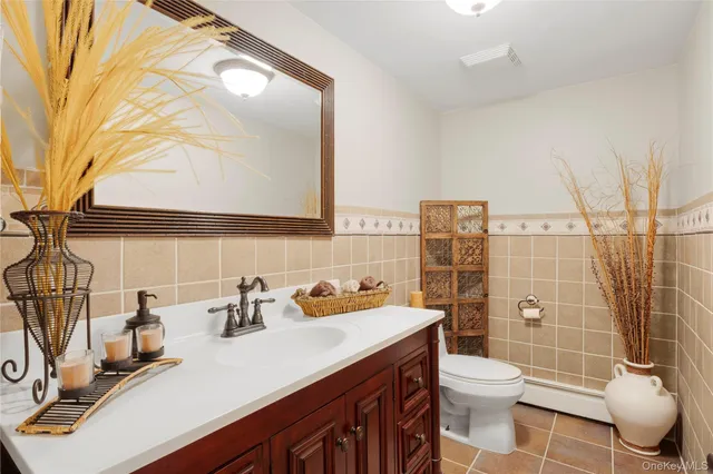 a view of a field of grass and trees