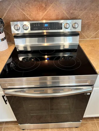 a close view of stove
