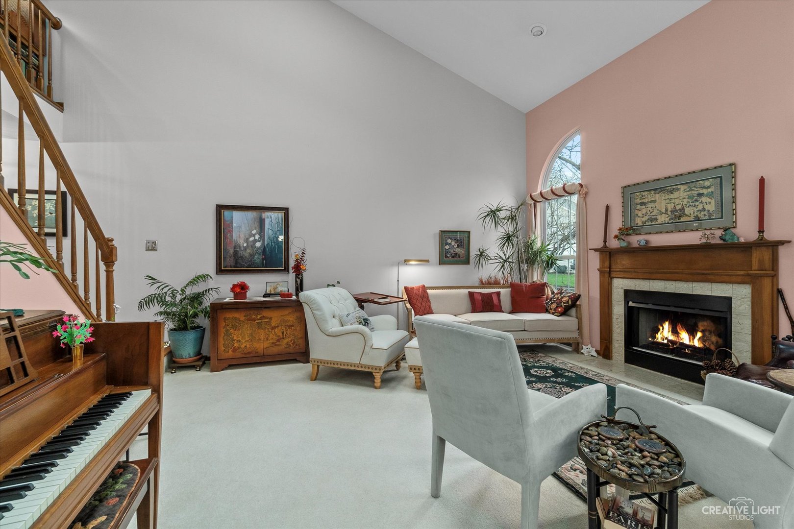 683 Bent Ridge Lane Elgin, IL 60120 - Photo 6 of 27 a living room with furniture and a fireplace