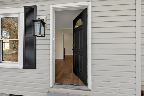 a view of front door of house