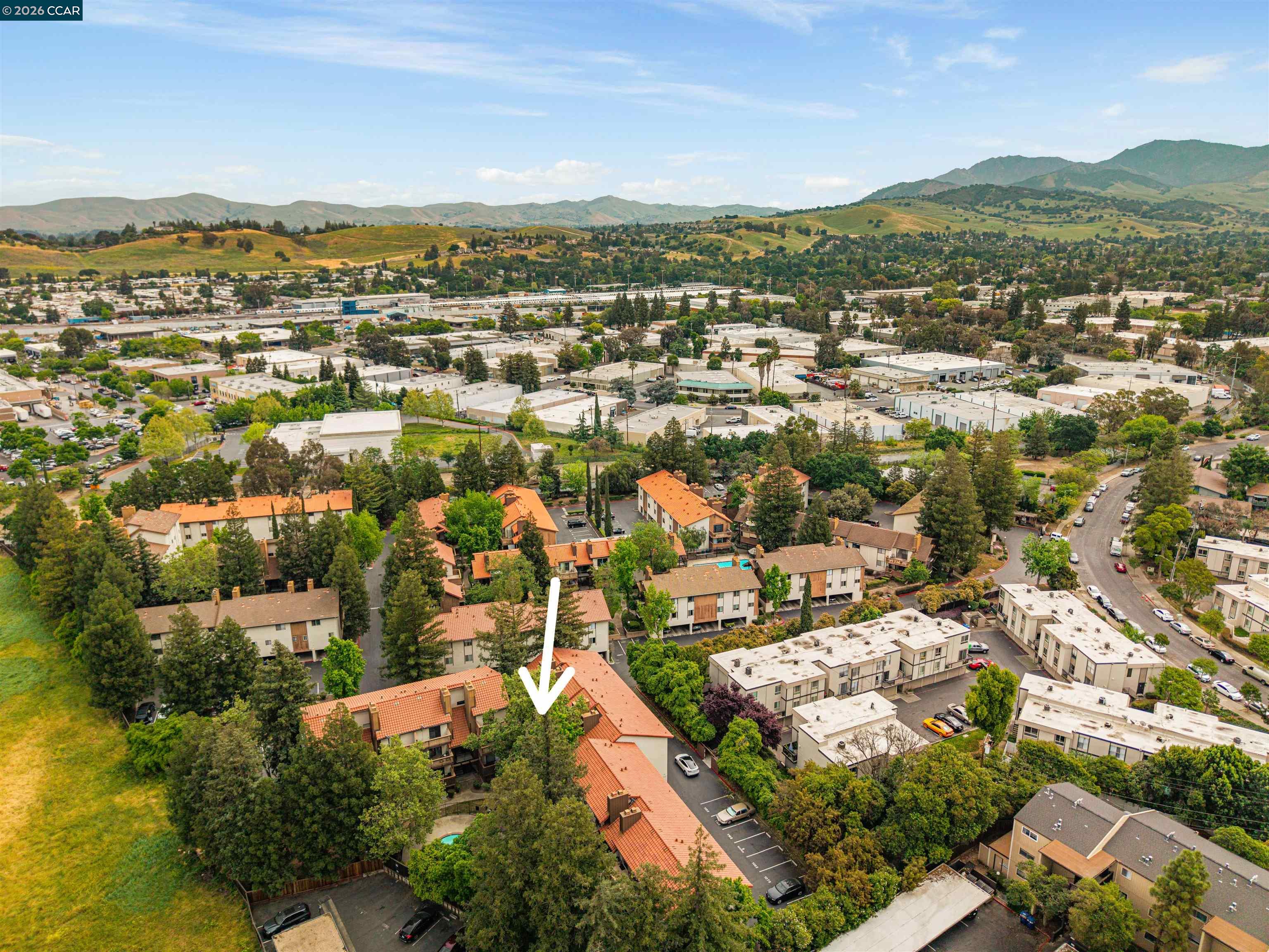 2055 Sierra Road, Unit 106 Concord, CA 94518 - Photo 29 of 37 an aerial view of city and lake