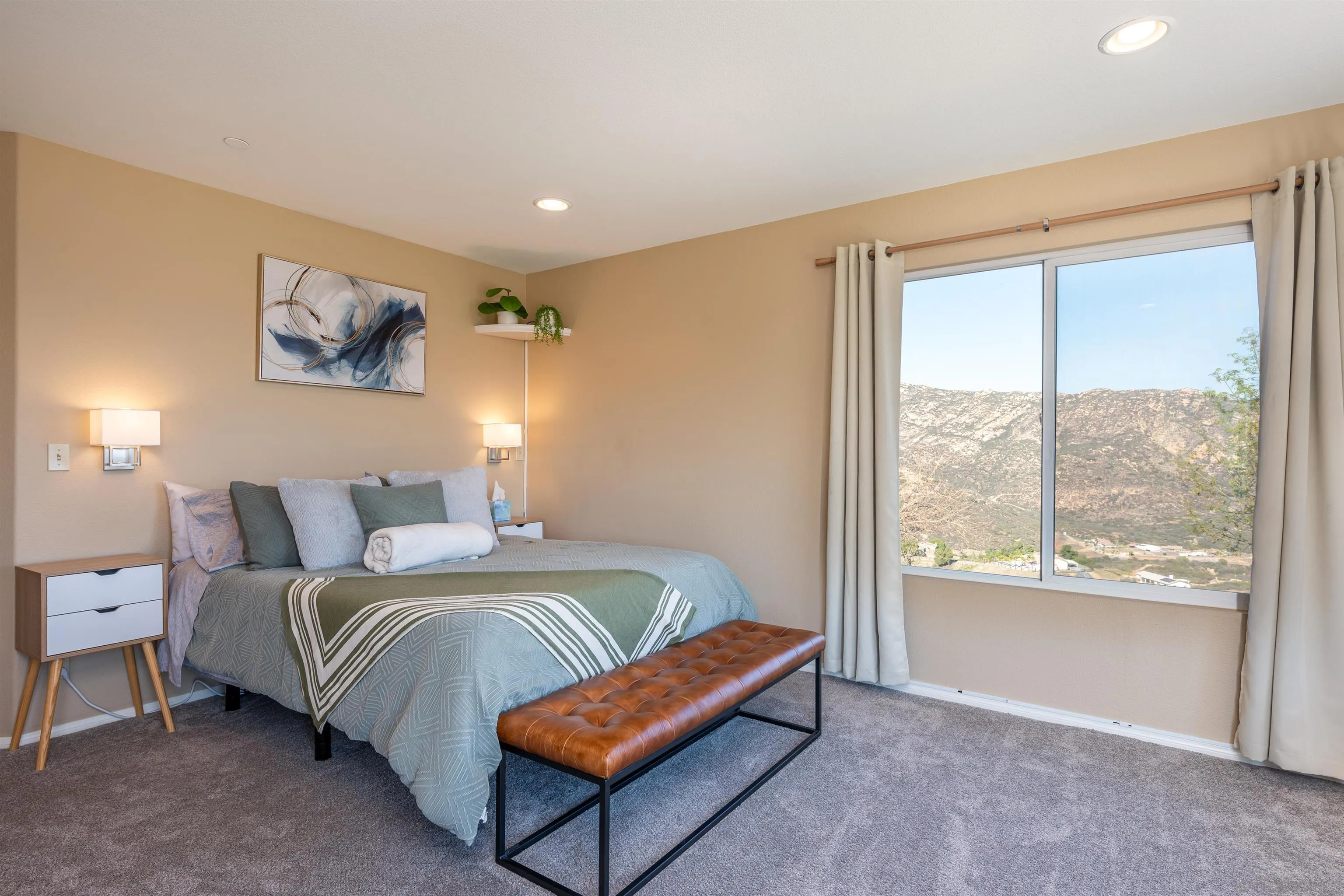 1152 Stoneridge Road El Cajon, CA 92021 - Photo 15 of 71 a bedroom with a bed and a large window