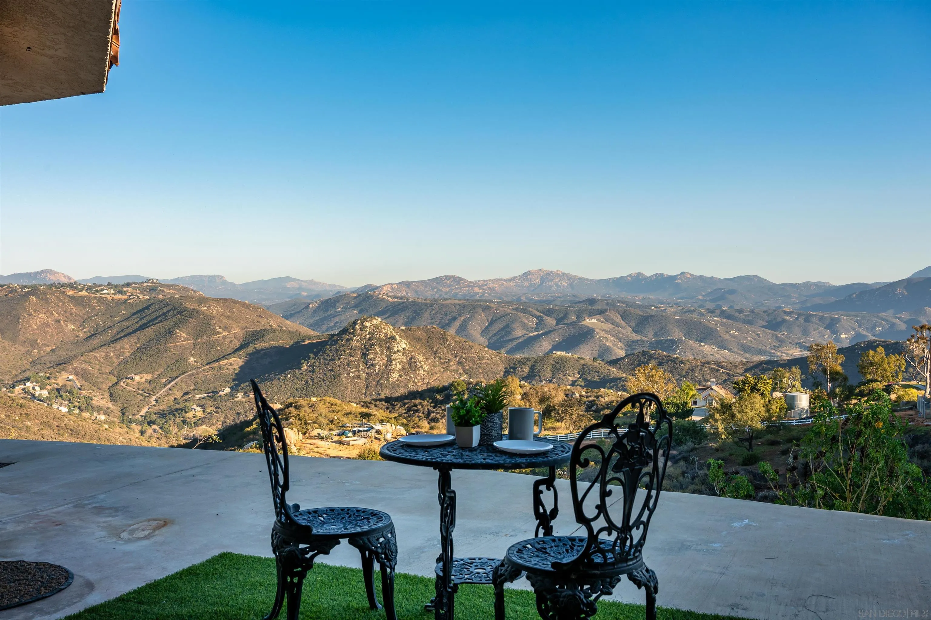 1152 Stoneridge Road El Cajon, CA 92021 - Photo 35 of 71 a view of a terrace with furniture and mountain view