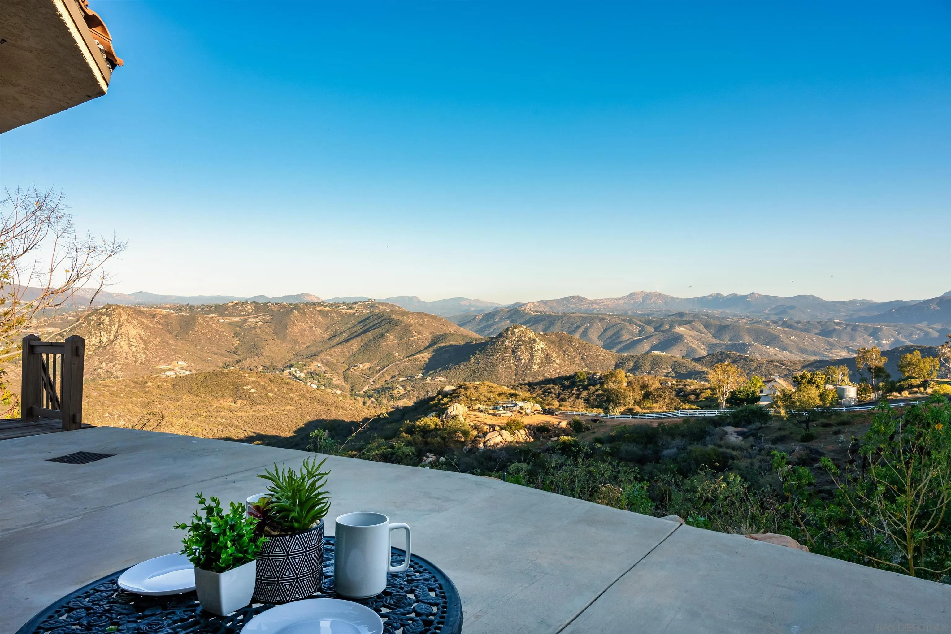 1152 Stoneridge Road El Cajon, CA 92021 - Photo 36 of 71 a view of a terrace with a garden and chair