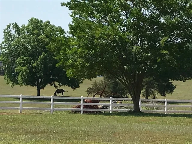 a view of a building with a street