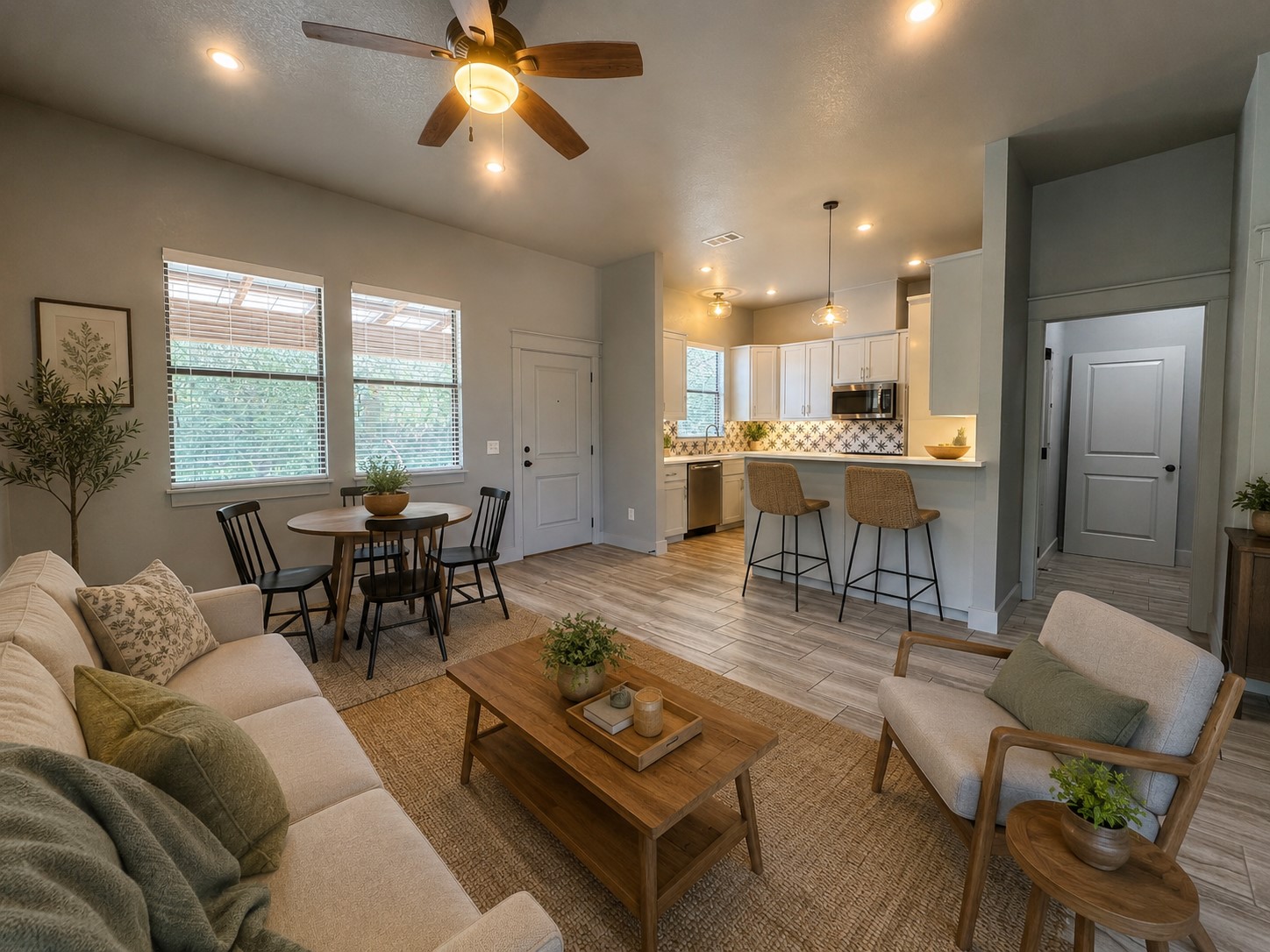290 Hugo Road, Unit B San Marcos, TX 78666 - Photo 4 of 22 a living room with furniture and a large window
