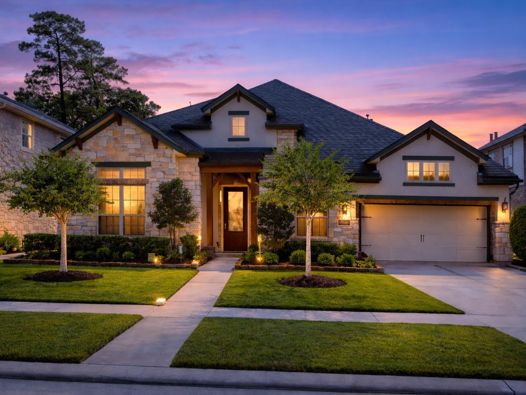 10407 Roseate Skimmer Conroe, TX 77385 - Photo 1 of 30 a front view of a house with a yard