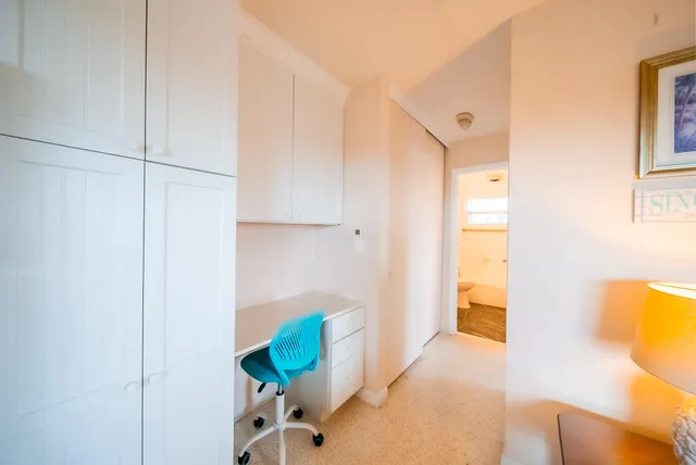 a view of kitchen and bathroom