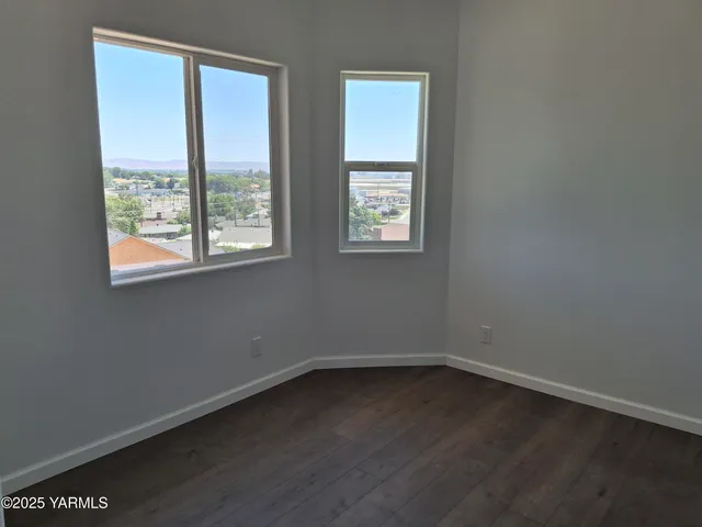 an empty room with a window