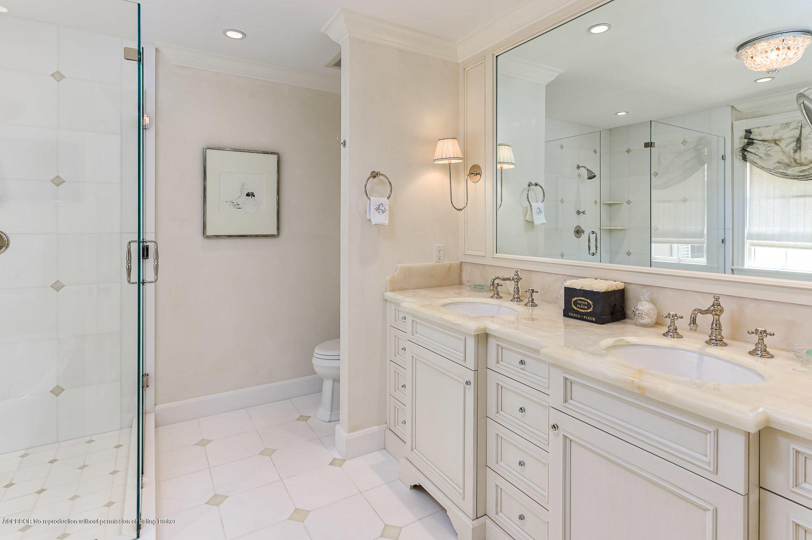 130 Cocoanut Row Palm Beach, FL 33480 - Photo 19 of 31 a spacious bathroom with a granite countertop sink a toilet and a shower
