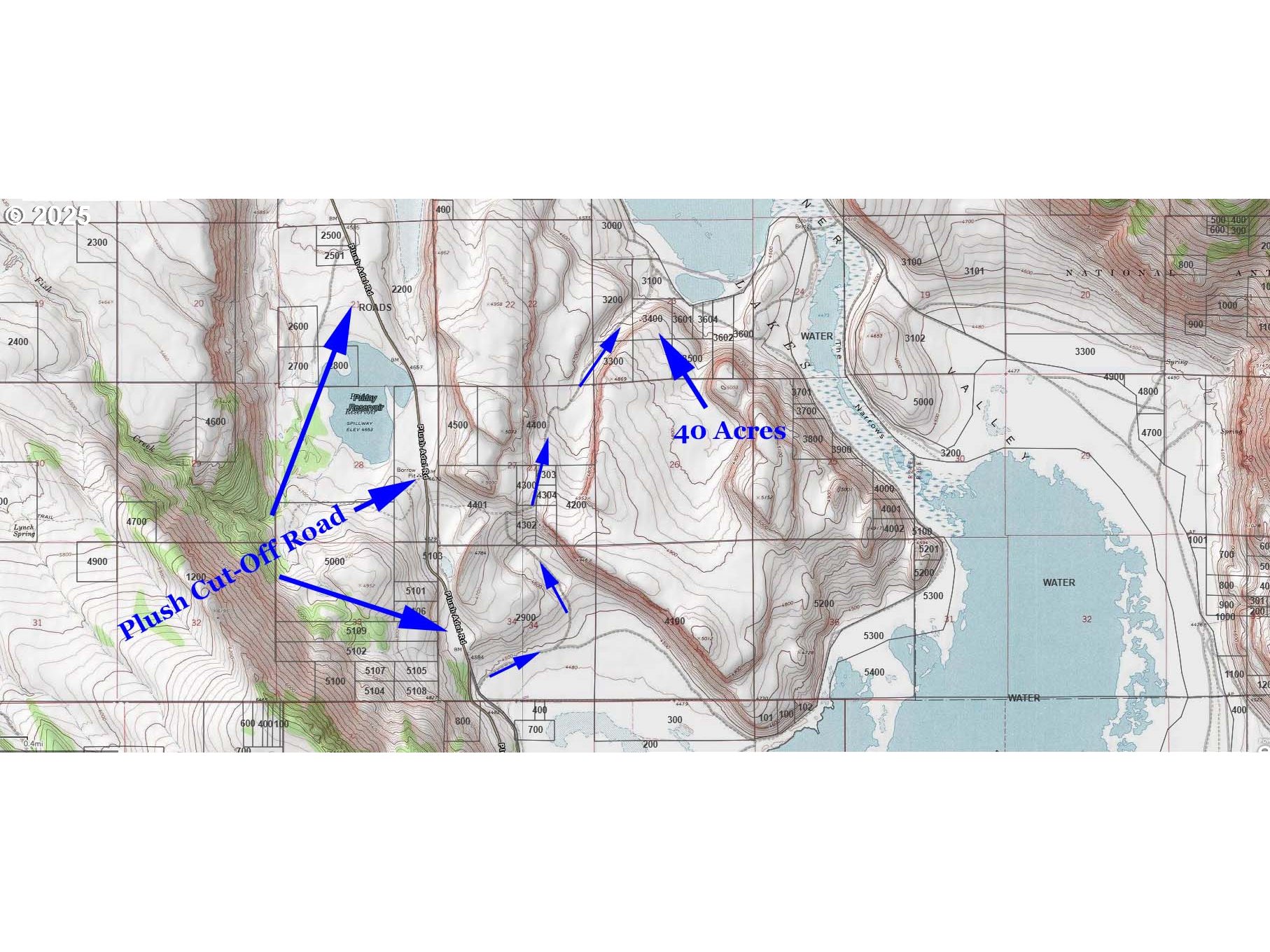 Plush Adel Road, Unit 3400 Plush, OR 97637 - Photo 4 of 9 a view of wooden floor with a white house