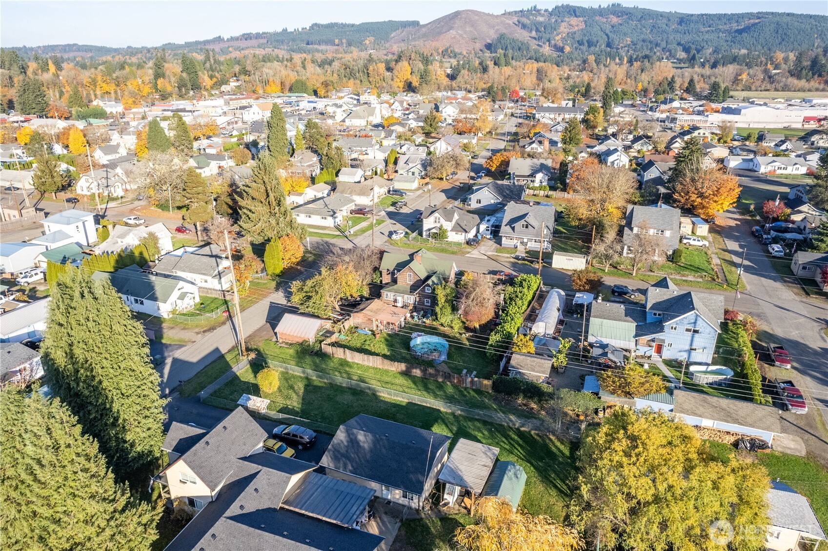 411 4th Avenue Southwest Castle Rock, WA 98611 - Photo 19 of 29 an aerial view of residential houses with outdoor space