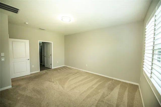 an empty room with a window