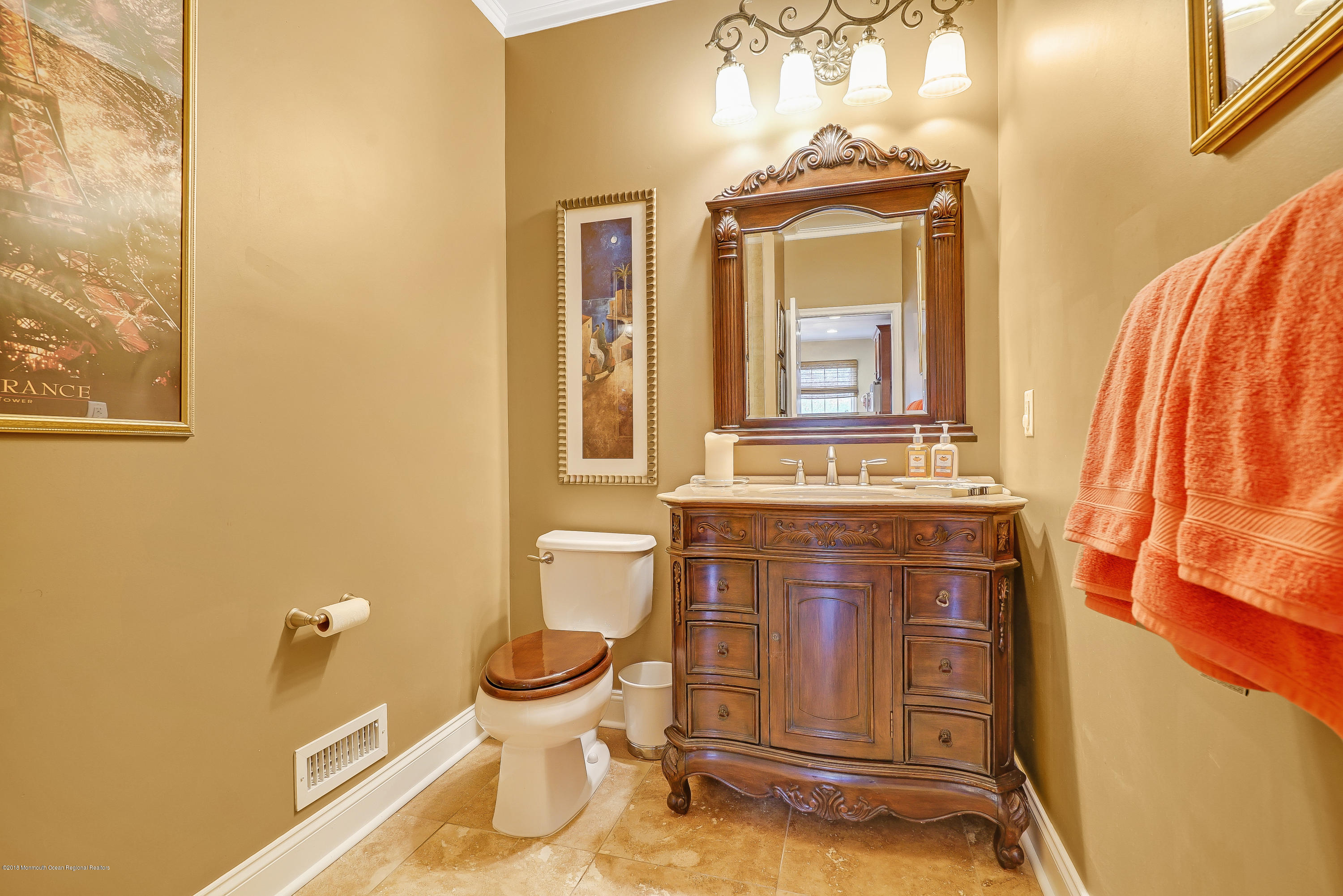 18 Mariners Bend Brielle, NJ 08730 - Photo 14 of 31 a bathroom with a sink mirror and a toilet