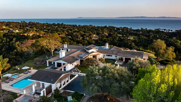 an aerial view of multiple house