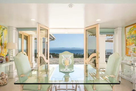 a dining room with table