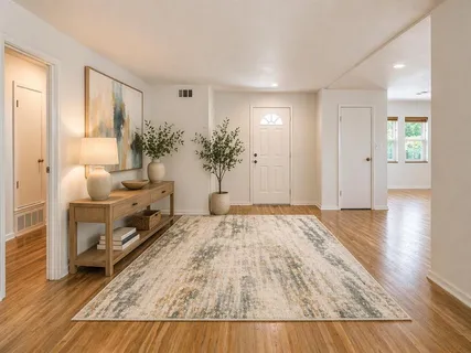 a bedroom with furniture and window