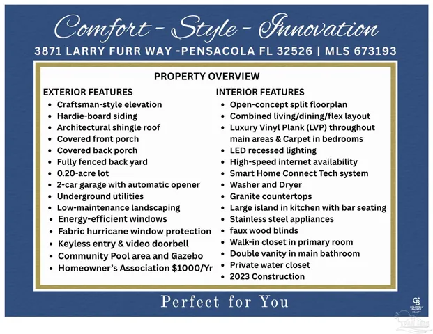 $386,000 | 3871 Larry Furr Way, Pensacola, FL 32526