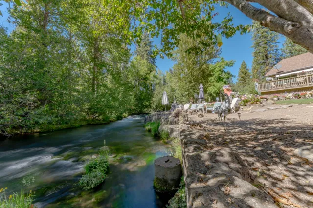 a view of a lush green hillside and a building