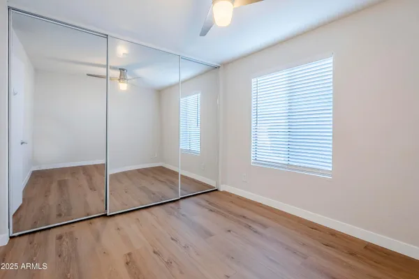 a view of a room that has a window in it