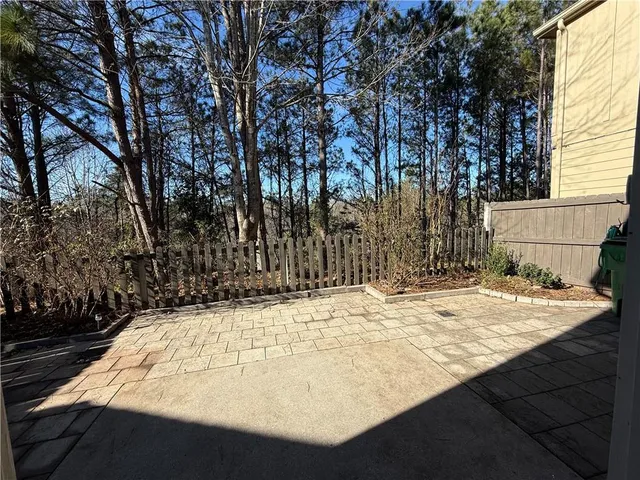 a view of small space with trees