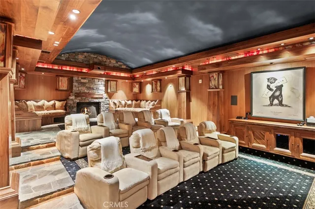 a balcony with furniture